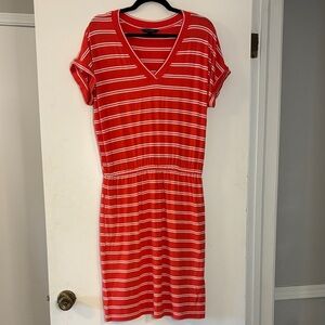 Striped V-Neck Dress